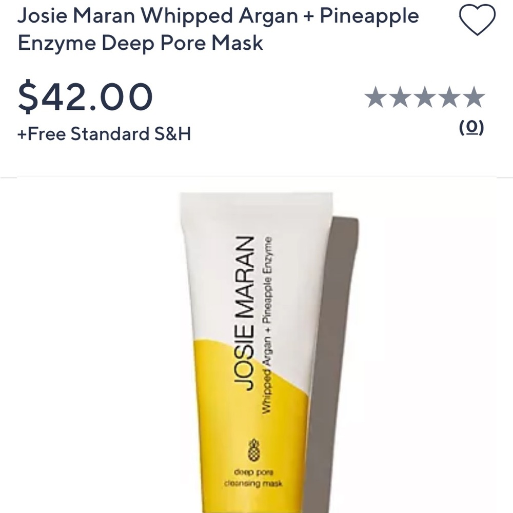Josie Maran whipped argan & pineapple enzyme deep pore cleansing mask